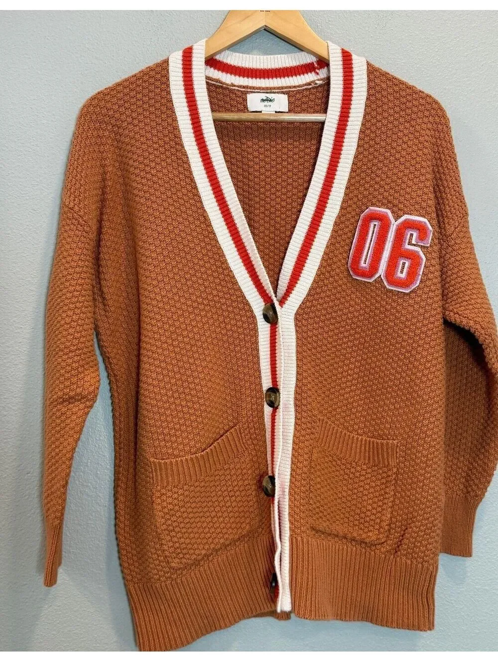 Aerie Burnt Oregon Varsity Oversized Cardigan - Women's XS NWOT